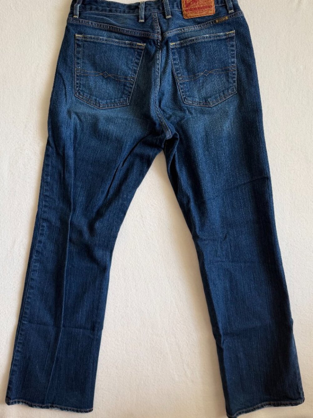 Lucky Brand Jeans Mens 32 Blue Straight Leg Dungarees Denim 32x31 Casual - Picture 12 of 14